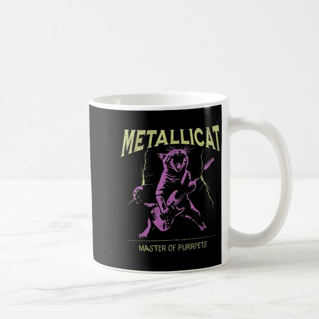 Caneca De Café Metallicat Master Of Purrpets  (Direita)