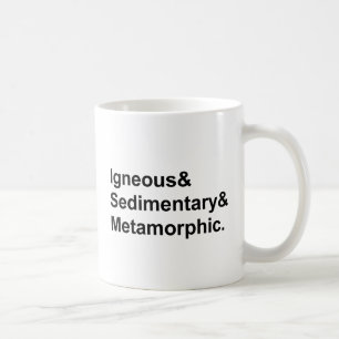 Caneca De Café Metamórfica Igneosa Sedimentar  Tipos de rochas