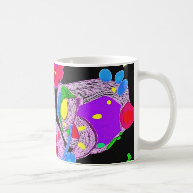 Caneca De Café Metamorfose Design Roxo Monograma (Direita)