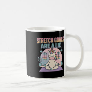 Caneca De Café Metas de Alongamento São Uma Mentira Unicórnio Eng
