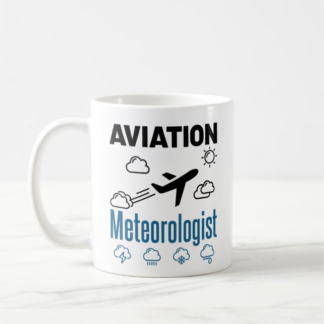 Caneca De Café Meteorologista de Aviação Meteorologia (Esquerda)