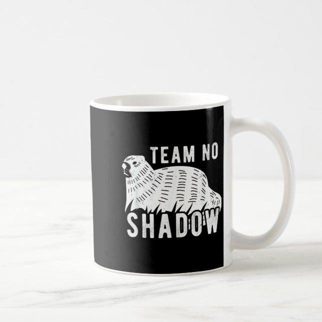 Caneca De Café Meteorology Funny Team No Shadow Groundhog 2022  (Direita)