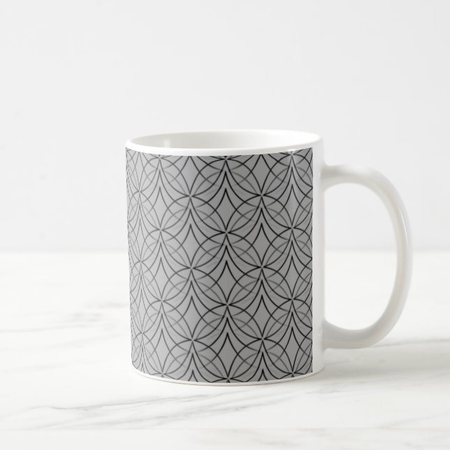 Caneca De Café Metro Retro Mug, Cinza Leve (Direita)