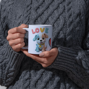 Caneca De Café Meu Amor Meu Pet Saga Minimalista Melhor, Presente