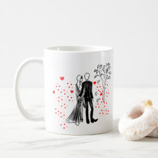 Caneca De Café Meu Amor para sempre, Casal Art Clássico Mug