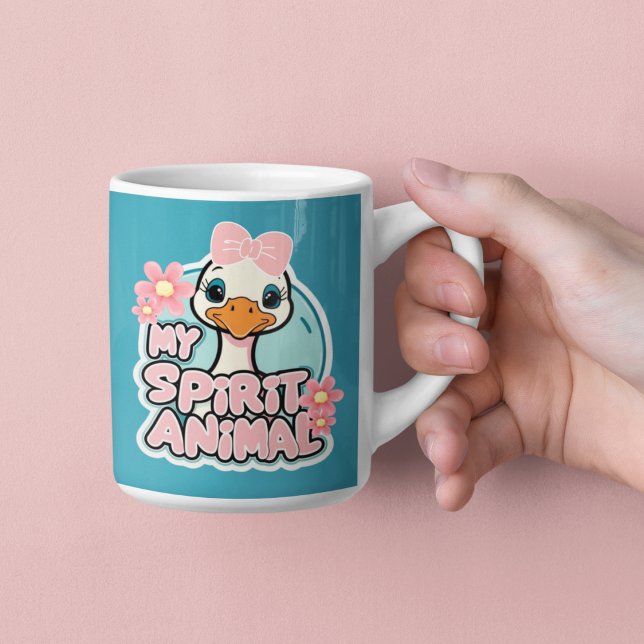 Caneca De Café Meu Animal Espírito Goose Mug (This adorable, "my spirit animal" goose mug would make a great gift for someone special! )