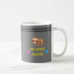 Caneca De Café Meu Animal Espiritual Preguiça Adormecida Fofa