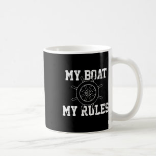 Caneca De Café Meu Barco Minhas Regras Capitão de Barco Camisa Di