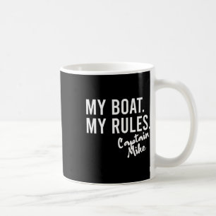 Caneca De Café Meu Barco Minhas Regras Capitão Mike Embarcações P
