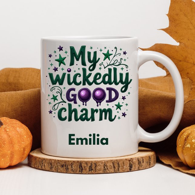Caneca De Café Meu Bom Nome De Charme Halloween Mug (Criador carregado)