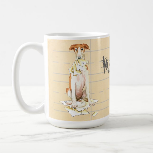 Caneca De Café Meu Borzoi Comeu Meu Trabalho De Casa (Esquerda)