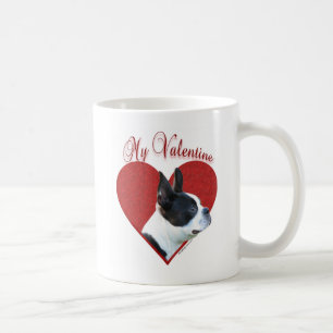 Caneca De Café Meu Boston Terrier no Dia dos Namorados