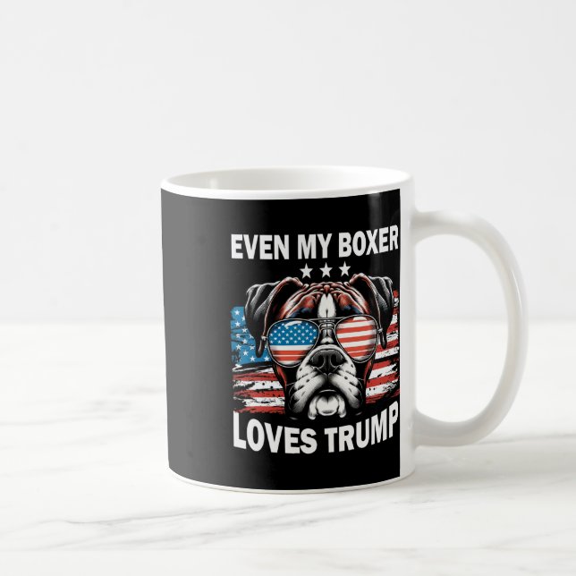 Caneca De Café Meu Boxer ama Trump (Direita)