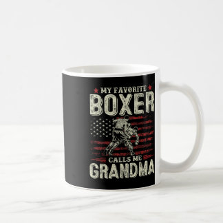 Caneca De Café Meu Boxer Favorito Me Chama Avó, Vovó, Bandeira Us