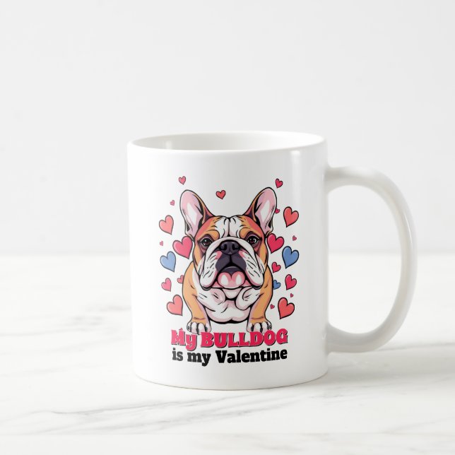 Caneca De Café Meu Buldogue é Meu Cachorro Namorados Engraçado (Direita)