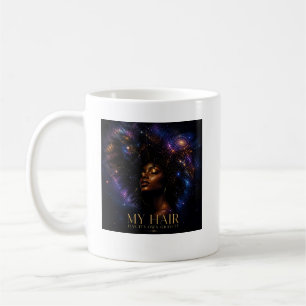 Caneca De Café Meu Cabelo Tem Sua Própria Gravidade Afro Cósmico 