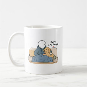 Caneca De Café Meu Cachorro É Meu Terapeuta Meme Engraçado de Ama