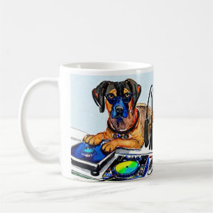 Caneca De Café Meu Cachorro é uma pintura original de água do DJ