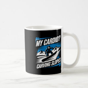 Caneca De Café Meu Cardio Fazendo Slopes Snowboard Winter Snowb