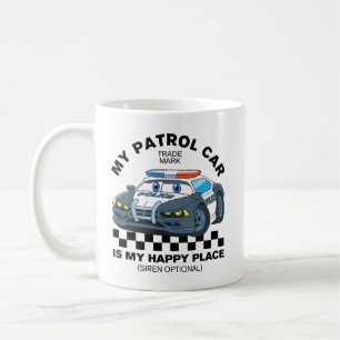 Caneca De Café Meu carro patrulha é meu lugar feliz