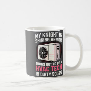 Caneca De Café Meu Cavaleiro Em Brilhante Camisa De Téc Hvac Dive