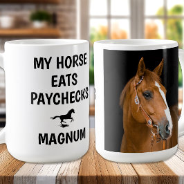 Caneca De Café Meu Cavalo Come Paycheck - Sobremesa Equestre