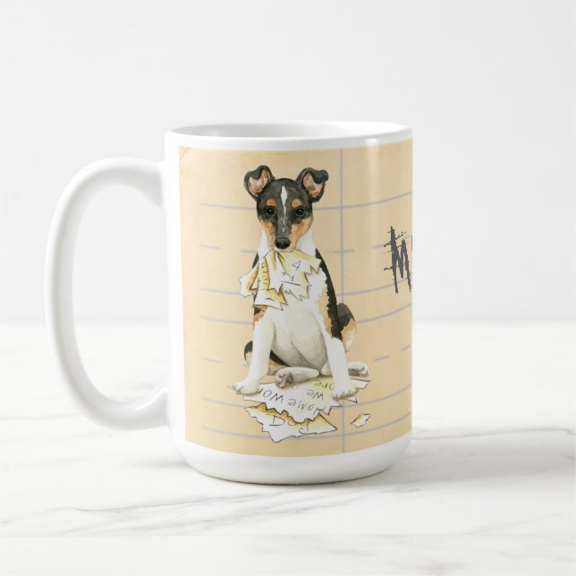 Caneca De Café Meu Collie liso comeu meus trabalhos de casa (Esquerda)