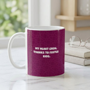 Caneca De Café Meu Coração Cresceu Graças ao Design de Crianças C