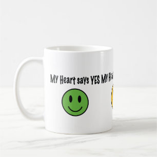 Caneca De Café Meu coração diz sim…