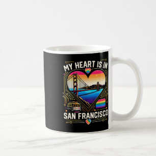 Caneca De Café Meu Coração Está Em São Francisco Souvenir Ponte G