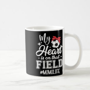 Caneca De Café Meu Coração Está Naquele Campo Futebol Mimi Vovó 