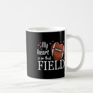 Caneca De Café Meu Coração Está No Campo Design De Futebol 