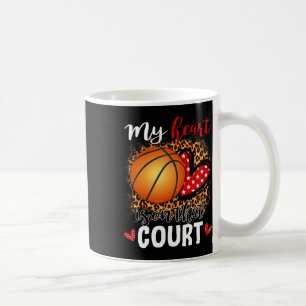 Caneca De Café Meu Coração Está No Tribunal De Bysketbyll Leopard