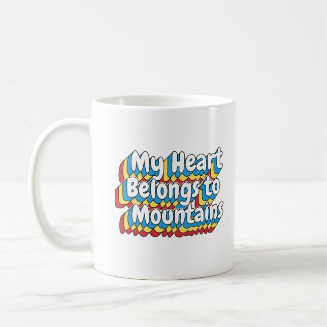 CANECA DE CAFÉ MEU CORAÇÃO ESTÁ PARA MONTANHAS (Esquerda)