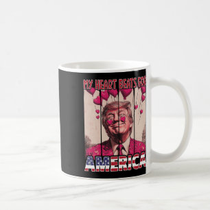 Caneca De Café Meu Coração Lateja Pela América Trump Dia dos Namo