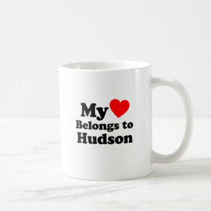 Caneca De Café Meu Coração Pertence a Hudson