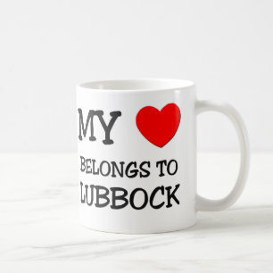 Caneca De Café Meu coração pertence a LUBBOCK