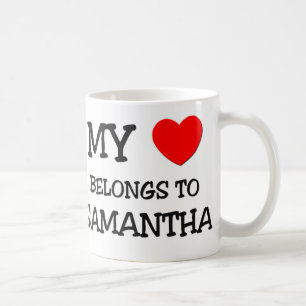 Caneca De Café Meu coração pertence a SAMANTHA