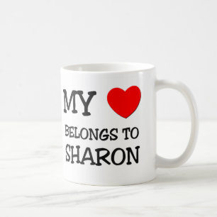 Caneca De Café Meu coração pertence a SHARON