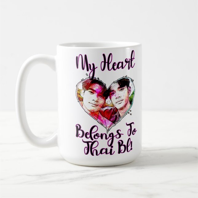 Caneca De Café Meu Coração Pertence A Thai BL (Esquerda)