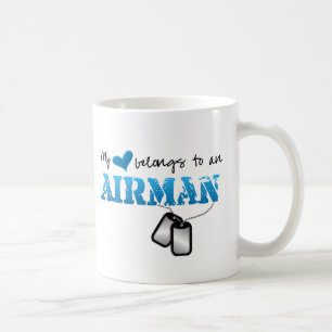 Caneca De Café Meu Coração Pertence a um Avião