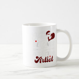 Caneca De Café Meu Coração Pertence A Uma Camisa De Artista De Ta