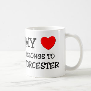 Caneca De Café Meu coração pertence a WORCESTER