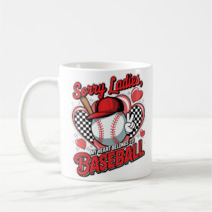 Caneca De Café Meu Coração Pertence ao Baseball
