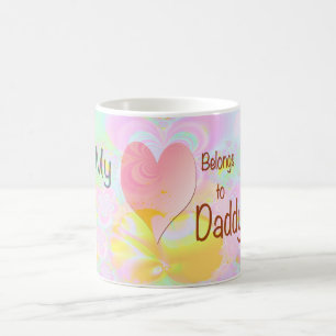 Caneca De Café Meu Coração Pertence ao Pai (fundo pastel)