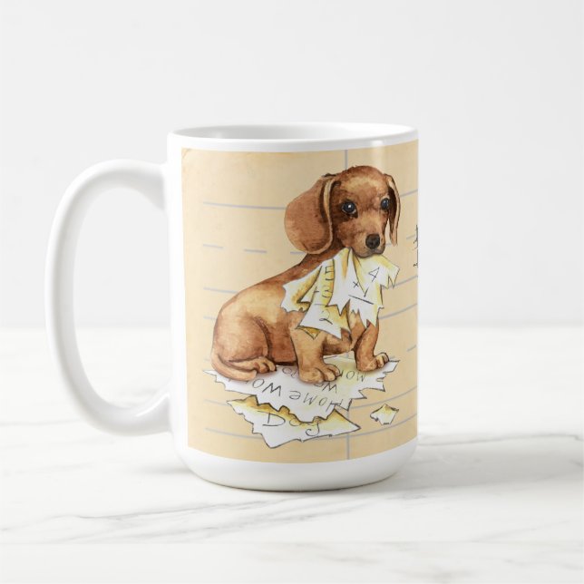Caneca De Café Meu Dachshund Comeu Minha Casa (Esquerda)