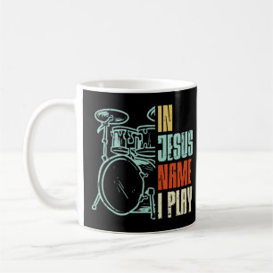 Caneca De Café Meu Deus, eu toco tambores Deus bebendo Música Chr