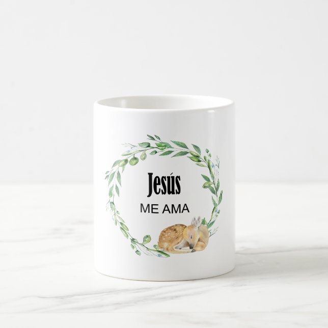 Caneca De Café Meu Deus, mãe, verso bíblia espanhol (Centro)