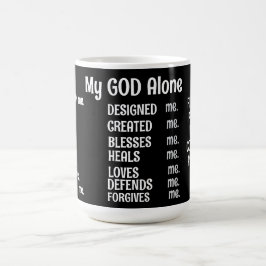 CANECA DE CAFÉ MEU DEUS SOZINHO CACHORRO ESPECIAL