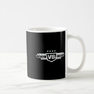 Caneca De Café Meu Deus Vs Meus Inimigos Engraçados Motivação Cri